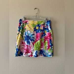 Rafaella Floral Mini Skirt in Pink, Blue & Green